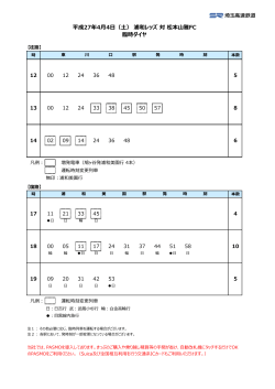 平成27年44（） 浦和レッズ 対 松本雅FC 臨時ダイヤ;pdf