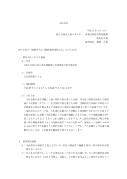 入札公告 平成 27 年 3 月 27 日 独立行政法人新エネルギー・産業技術;pdf
