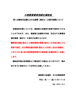 小規模事業者持続化補助金 第一次締切分応募に;pdf