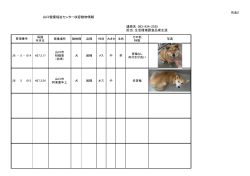 山口健康福祉センター収容動物情報 連絡先：083-934;pdf