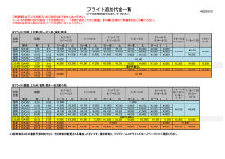 フライト追加代金一覧;pdf