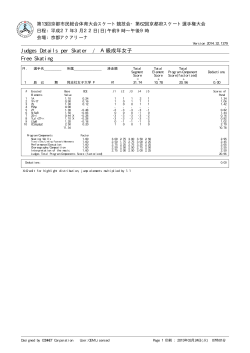 Judges Details per Skater / A級成年女子 Free Skating;pdf