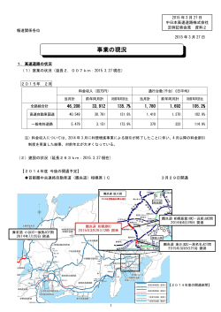事業の現況 - NEXCO中日本;pdf