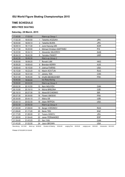 ISU World Figure Skating Championships 2015 TIME SCHEDULE;pdf