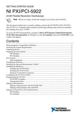 NI PXI/PCI-5922 Getting Started Guide;pdf