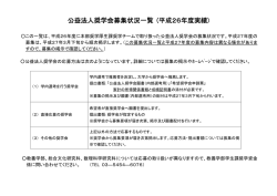 公益法人奨学会募集状況一覧 (平成26年度実績);pdf