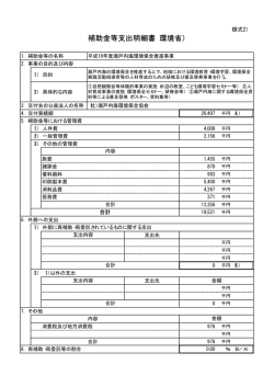 補助金等支出明細書（環境省） - 公益社団法人 瀬戸内海環境保全協会;pdf
