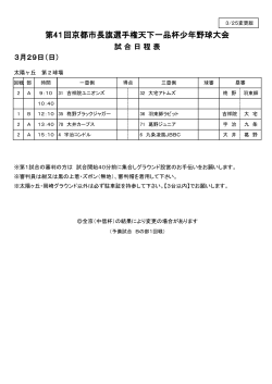 3月29日 - 全京都少年野球振興会 天下一品杯;pdf