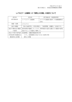 レバミピド（点眼剤）の「使用上の注意」の改訂について;pdf