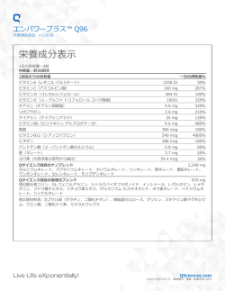 栄養成分表示 - Q SCIENCES;pdf