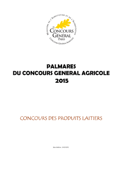 Palmarès  - Concours Général Agricole;pdf