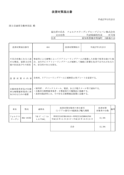 改善対策届出書 - フォルクスワーゲン;pdf
