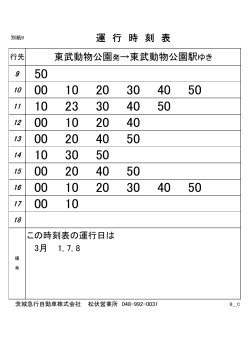 東武動物公園から出発;pdf