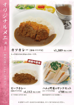 カ ヅカ レー に薬味・サラダ付】;pdf