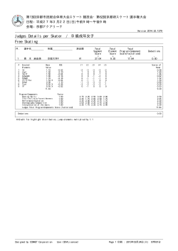 Judges Details per Skater / B級成年女子 Free Skating;pdf