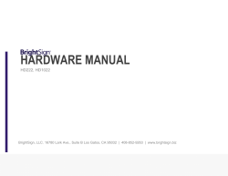 Hardware Manual (HD222, HD1022);pdf