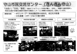 ・ボランティノ ・市民活動団体の活性化、 自立化の促進 ・文化教養