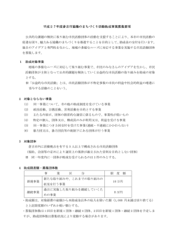 平成27年度倉吉市協働のまちづくり活動助成事業募集要項
