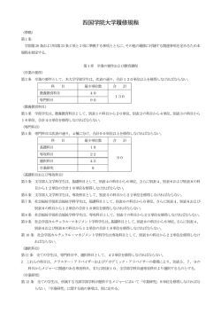 四国学院大学履修規程