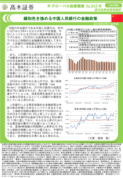 緩和色を強める中国人民銀行の金融政策(2015/3/31作成)