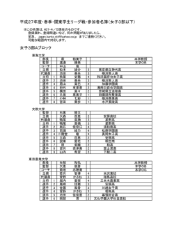 女子3部Aブロック