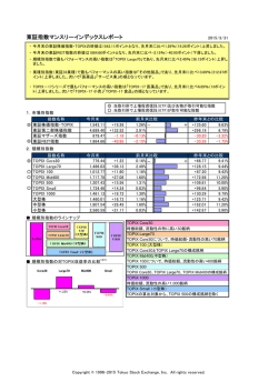 東証指数マンスリーインデックスレポート