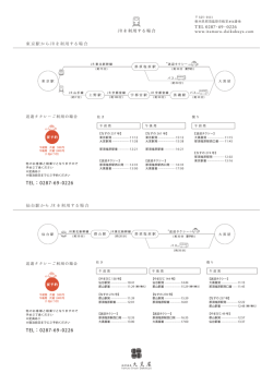 JR を利用する場合 東京駅からJR を利用する場合 TEL：0287-69