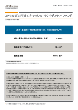 前営業日付 - JPモルガン･アセット・マネジメント