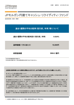 前営業日付 - JPモルガン･アセット・マネジメント