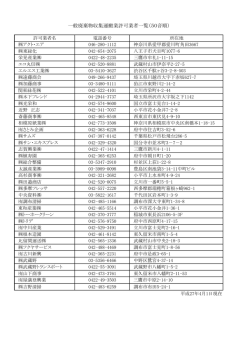 一般廃棄物収集運搬業許可業者一覧（50音順）