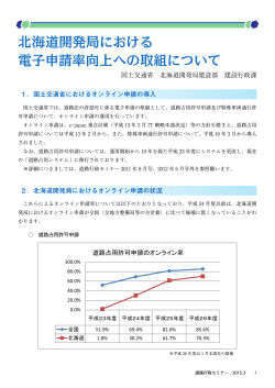 北海道開発局における 電子申請率向上への取組について