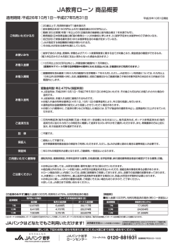 JA教育ローン 商品概要
