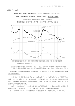 統計トピックス： 均衡失業率、需要不足失業率 （2015年3月31日更新）