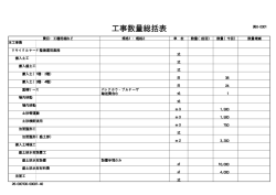 工事数量総括表
