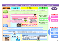 教育のあり方を共有した一貫した教育の実践（平成27年度