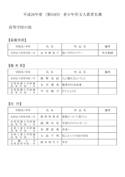 高等学校の部入賞者 [PDFファイル／68KB]