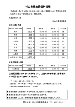 平成26年分賃借料情報（PDF：105KB）