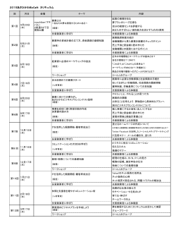 2015あさひかわBizCafé カリキュラム