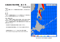 北海道地方海氷情報 第 31 号