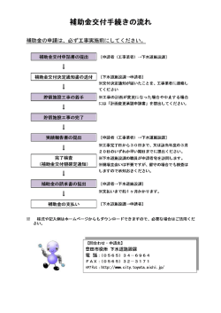 補助金交付手続きの流れ