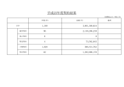 平成25年度契約結果