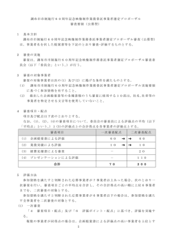調布市市制施行60周年記念映像制作業務委託事業者選定プロポーザル