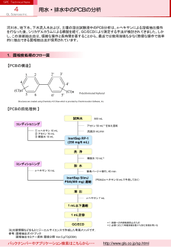 用水・排水中のPCBの分析
