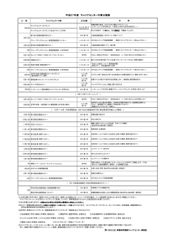 平成27年度 キャリアセンター行事日程表