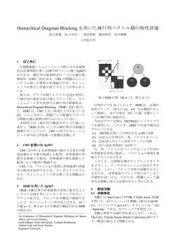 Hierarchical Diagonal Blockingを用いた疎行列ベクトル