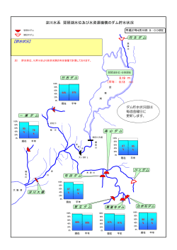淀川水系 琵琶湖水位及び水資源機構のダム貯水状況 m