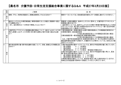 【桑名市 介護予防・日常生活支援総合事業に関するQ＆A 平成27年3月