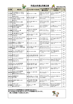 平成26年度2月献立表 - 墨田区立幼稚園・小中学校一覧