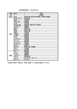 公立保育園平成27年2月使用食材の産地(PDF文書)