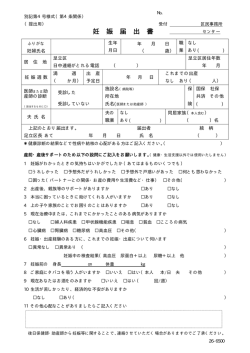 妊娠届出書（提出用）（PDF：26KB）